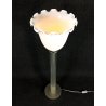 LAMPADA TERRA TAVOLO TULIPANO VETRO BIANCO DESIGN VINTAGE OLD LAMP FRANCIA 1960