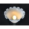 LAMPADA TERRA TAVOLO TULIPANO VETRO BIANCO DESIGN VINTAGE OLD LAMP FRANCIA 1960