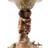 ANTICA COPPA VINO VETRO RUBINO OTTONE CALICE VASO BICCHIERE CHIESA EPOCA 1700