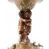 ANTICA COPPA VINO VETRO RUBINO OTTONE CALICE VASO BICCHIERE CHIESA EPOCA 1700