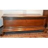 ANTICA CASSAPANCA LOMBARDA legno NOCE epoca 700 RINASCIMENTALE OLD WOOD CHEST