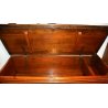 ANTICA CASSAPANCA LOMBARDA legno NOCE epoca 700 RINASCIMENTALE OLD WOOD CHEST