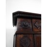 ANTICA CREDENZA VALDOSTANA LEGNO NOCE PATINA ORIGINALE SETTECENTO EPOCA 1700
