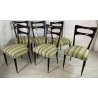SET 6 SEDIE VINTAGE DESIGN LEGNO STOFFA CHAIR VINTAGE PAOLO BUFFA ANNI 50 SEDIA 