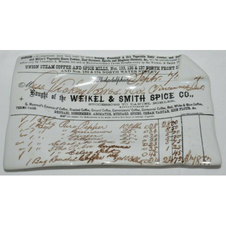 Fornasetti RARO POSACENERE CERAMICA Weikel & Smith Spice Co OLD ASHTRAY DESIGN