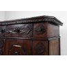 ANTICA CREDENZA VALDOSTANA LEGNO NOCE PATINA ORIGINALE SETTECENTO EPOCA 1700