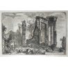 ANTICA STAMPA PIRANESI G. BATTISTA ROMA EPOCA ACQUAFORTE TEMPIO SIBILLA 1800 OLD