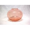 VASO ICHENDORF VETRO SOFFIATO DESIGN SPIRALE CRISTALLO ROSA CORALLO GLASS VASE 