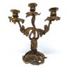 Coppia di candelabri in ottone, stile barocco rococò