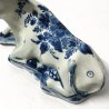 STATUINA DELFT MUCCA PORCELLANA CERAMICA DIPINTA BLU BIANCO STATUA SCULTURA 1900