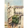 BELLISSIMO ANTICO QUADRO DIPINTO ACQUERELLO FIRMATO NORETTI PAESAGGIO VENEZIA 