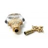 ANTICA FIALA PORTA PROFUMO ACQUA SANTA 1750 ORO CRISTALLO GOLD CRYSTAL OLD FLASK
