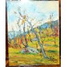 QUADRO OLIO TAVOLA Mellerio Giovanni ANTICO S VALLE VIGEZZO QUIETE VESPERTINA 