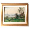 QUADRO ARTINO GIROLDI BARQUEDO BOSCO CAMPAGNA INVORIO LAGO MAGGIORE DIPINTO 59