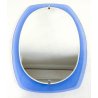 SPECCHIERA DESIGN VECA VETRO CRISTALLO BLU SPECCHIO FIRMATO MADE IN ITALY 1960