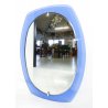 SPECCHIERA DESIGN VECA VETRO CRISTALLO BLU SPECCHIO FIRMATO MADE IN ITALY 1960