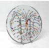 SCULTURA VETRO POLICROMO MURANO FIRMATA SABINO VENTURA  PIATTO GLASS ART EPOCA