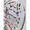 SCULTURA VETRO POLICROMO MURANO FIRMATA SABINO VENTURA  PIATTO GLASS ART EPOCA