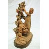 ANTICA SCULTURA GRUPPO TERRACOTTA D. Passani VENDEMMIA RACCOLTO UVA MADRE BIMBI