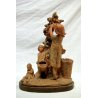 ANTICA SCULTURA GRUPPO TERRACOTTA D. Passani VENDEMMIA RACCOLTO UVA MADRE BIMBI