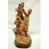 ANTICA SCULTURA GRUPPO TERRACOTTA D. Passani VENDEMMIA RACCOLTO UVA MADRE BIMBI