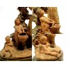 ANTICA SCULTURA GRUPPO TERRACOTTA D. Passani VENDEMMIA RACCOLTO UVA MADRE BIMBI