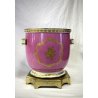 ANTICO VASO PORCELLANA SEVRES PORCELAIN  ROSA ORO SCENA GALANTE CACHEPOT XIXsec 