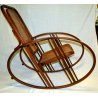 ANTICA RARISSIMA POLTRONA SEDIA DONDOLO ANTONIO VOLPE UDINE THONET PAGLIA EPOCA