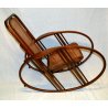 ANTICA RARISSIMA POLTRONA SEDIA DONDOLO ANTONIO VOLPE UDINE THONET PAGLIA EPOCA