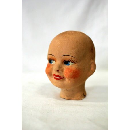 ANTICA TESTA BAMBOLA EPOCA TESTINA GESSO DOLL HEAD HANDMADE GYPSUM PRIMI '900