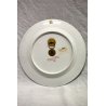 Set ANTICO PIATTO PARATA PORCELLANA Sevres BLU ORO CAVALIERE UNIFORME CAVALLO 