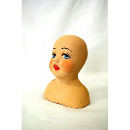 ANTICA TESTA BAMBOLA EPOCA TESTINA GESSO DOLL HEAD HANDMADE GYPSUM PRIMI '900