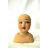 ANTICA TESTA BAMBOLA EPOCA TESTINA GESSO DOLL HEAD HANDMADE GYPSUM PRIMI '900