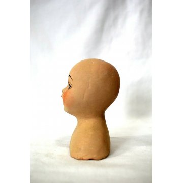 ANTICA TESTA BAMBOLA EPOCA TESTINA GESSO DOLL HEAD HANDMADE GYPSUM PRIMI '900