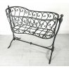 ANTICA CULLA EPOCA FERRO BATTUTO LETTO LETTINO NEONATO BAMBINO VINTAGE 1900