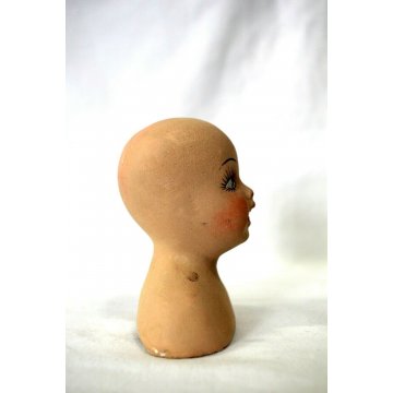 ANTICA TESTA BAMBOLA EPOCA TESTINA GESSO DOLL HEAD HANDMADE GYPSUM PRIMI '900