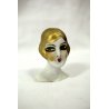 ANTICA PICCOLA TESTA BAMBOLA CERAMICA CIPRIA FIGURA LIBERTY DOLL HEAD HANDMADE 