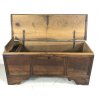 ANTICA CASSAPANCA NOCE LEGNO PLANCIA UNICA PANCA BAULE EPOCA 1800 OLD PIEMONTESE