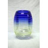 GRANDE VASO DESIGN Barbini MURANO VETRO BLU GIALLO ART GLASS BLUE YELLOW SIGNED