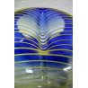 GRANDE VASO DESIGN Barbini MURANO VETRO BLU GIALLO ART GLASS BLUE YELLOW SIGNED