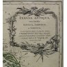 ANTICA CARTINA MAPPA GEOGRAFICA ITALIA 1751 FISICO-POLITICA REGIONI CORNICE