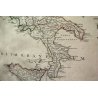 ANTICA CARTINA MAPPA GEOGRAFICA ITALIA 1751 FISICO-POLITICA REGIONI CORNICE