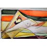 QUADRO DIPINTO MARIO RADICE COMO NUDO ASTRATTO MILANO ACQUERELLO DESIGN ARTE OLD
