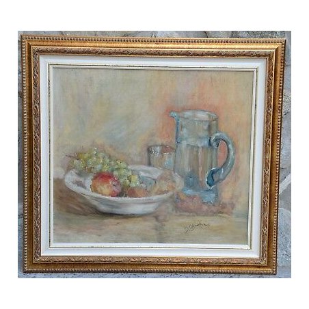 ANTICO QUADRO DIPINTO B. Costantini NATURA MORTA FRUTTA CORNICE ORO OLD PAINTING