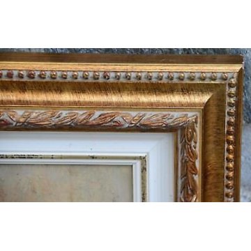 ANTICO QUADRO DIPINTO B. Costantini NATURA MORTA FRUTTA CORNICE ORO OLD PAINTING