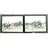 COPPIA QUADRO DIPINTO ACQUERELLO E. Castells Capurro GAUCHO COWBOY HORSES 1950
