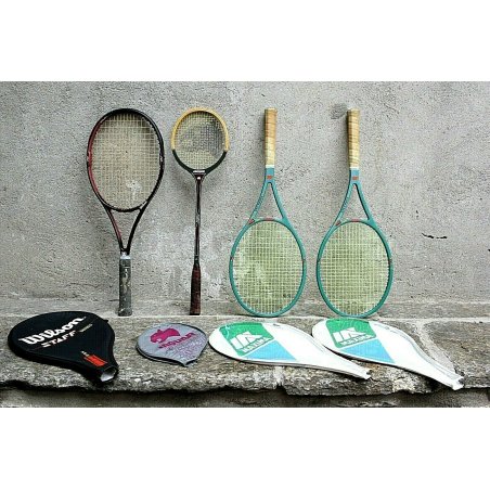 Lotto 4 RACCHETTE TENNIS SQUASH USATE EPOCA 80/90 Wilson MAXIMA JAGUAR DIMENSION