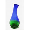 VASO a GOCCIA VETRO MURANO BICOLORE VERDE BLU GLASS VENICE MID CENTURY   