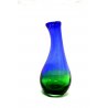 VASO a GOCCIA VETRO MURANO BICOLORE VERDE BLU GLASS VENICE MID CENTURY   
