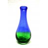 VASO a GOCCIA VETRO MURANO BICOLORE VERDE BLU GLASS VENICE MID CENTURY   